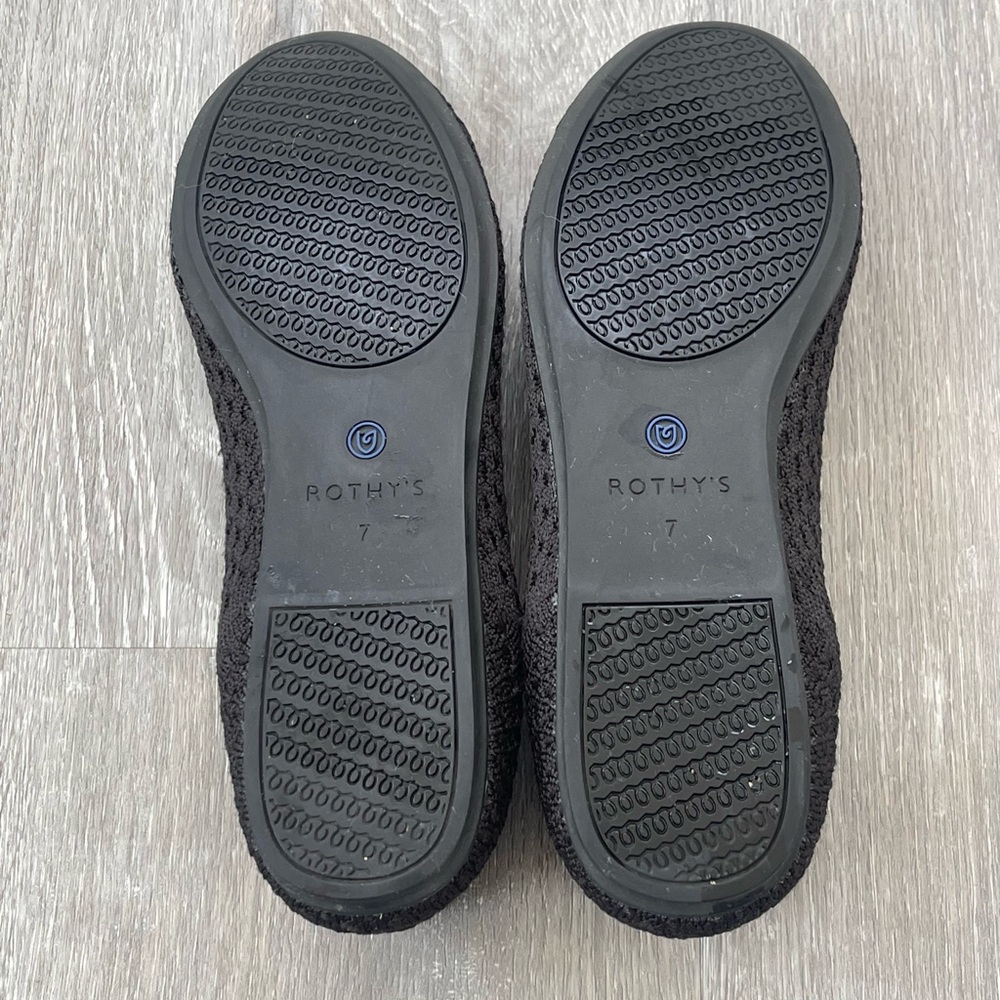 Rothy’s Black Honeycomb Knit Loafers Size 7 - Picture 6 of 6